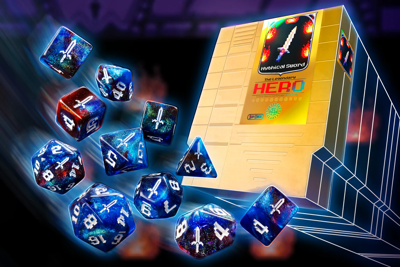 1UP-Dice Set - Mythical Sword