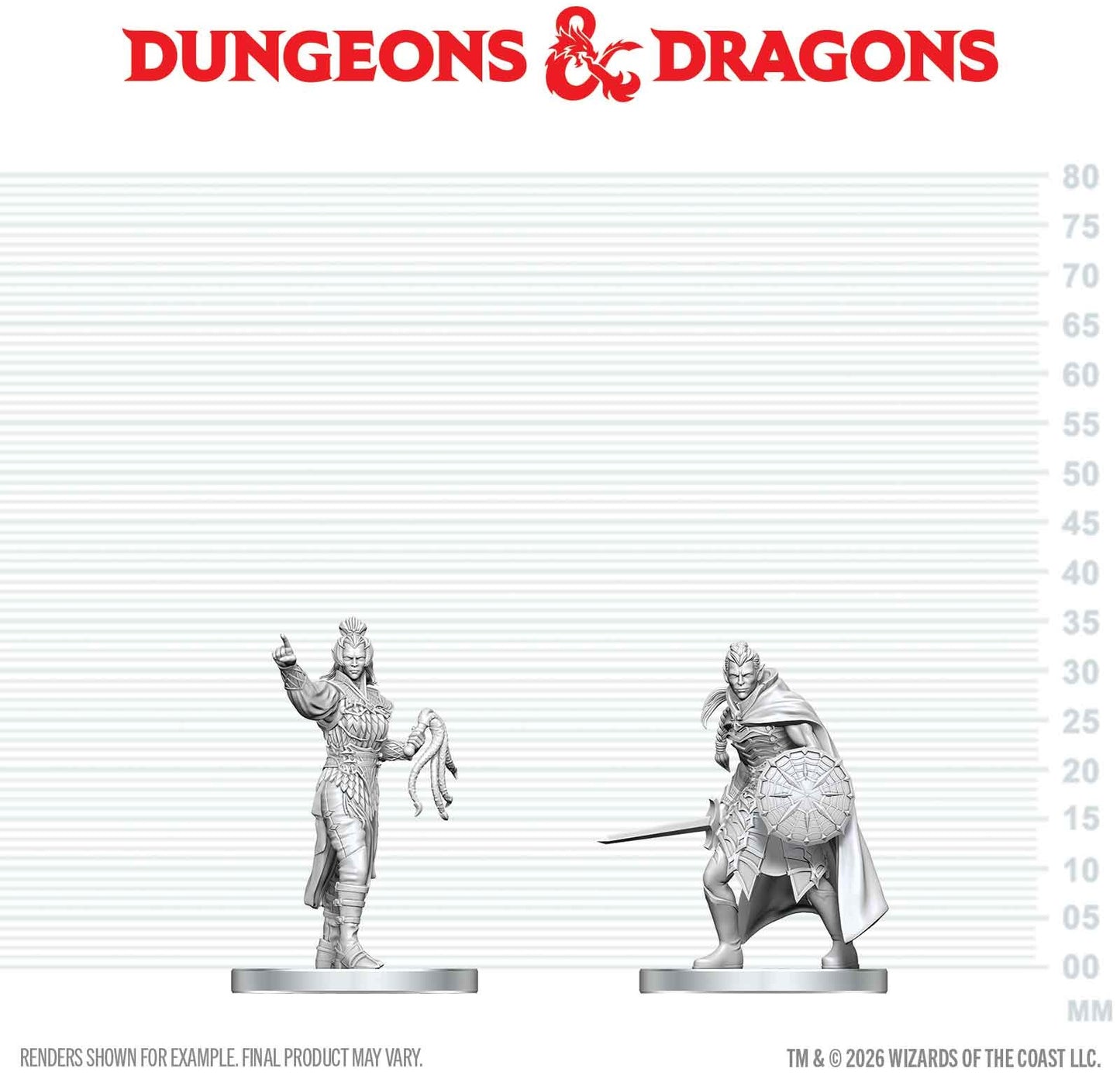D&D Unpainted - Drow Elite Warrior & Drow Priestess of Lolth