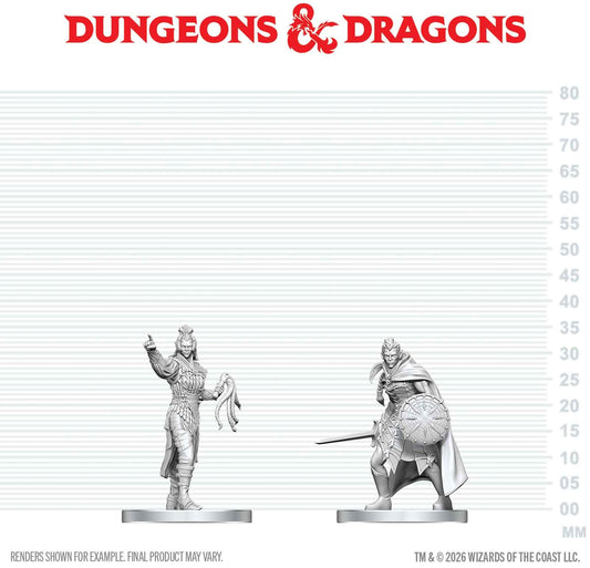 D&D Unpainted - Drow Elite Warrior & Drow Priestess of Lolth