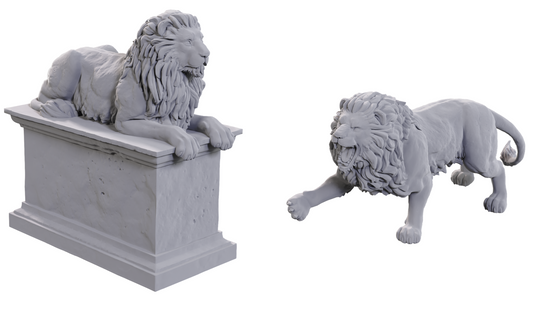 D&D Unpainted - Stone Lion (90747)