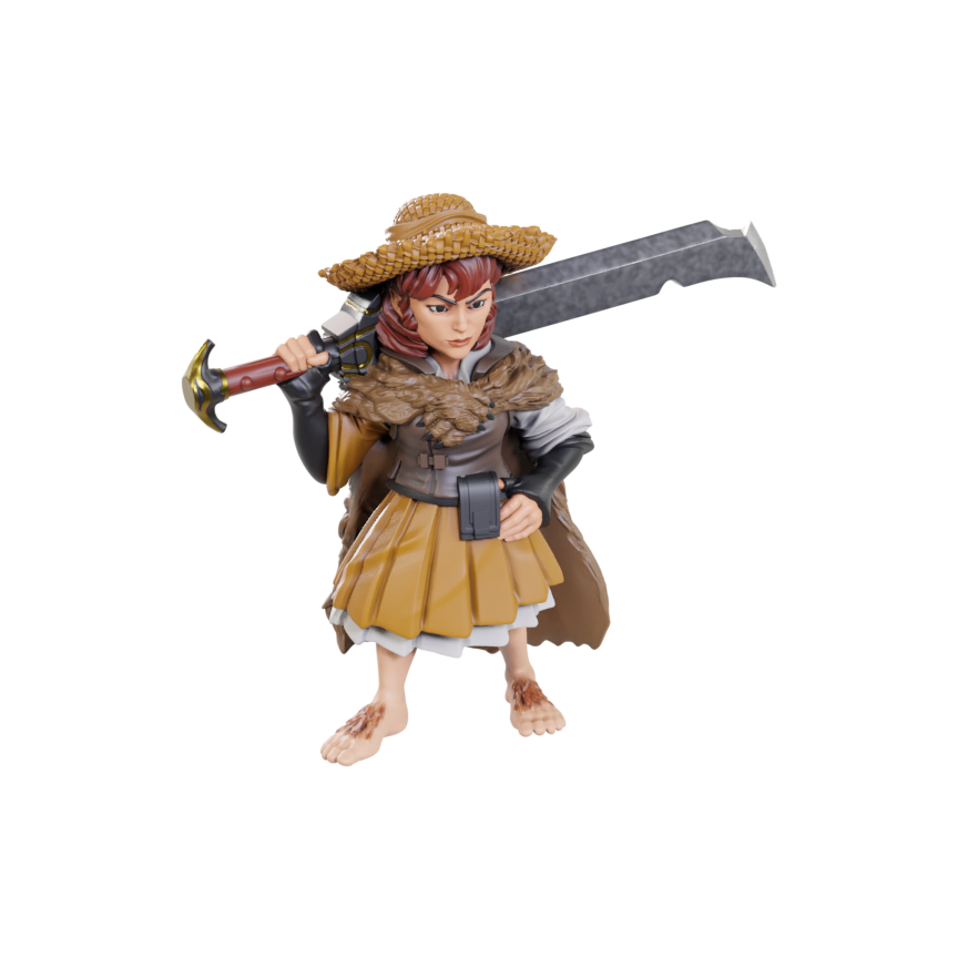 PF Unpainted - Female Halfling Magus Low-Level (90711)