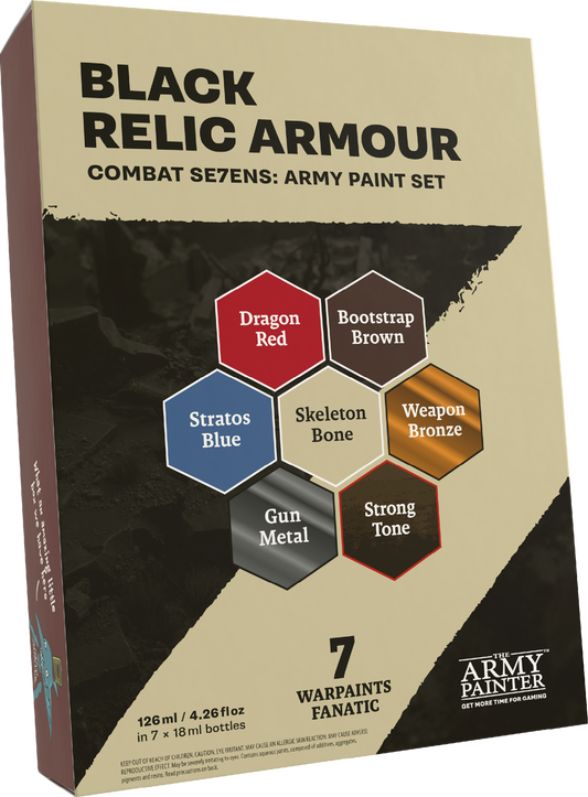 Combat Se7ens - Black Relic Armour Paint Set