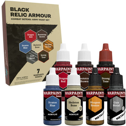 Combat Se7ens - Black Relic Armour Paint Set