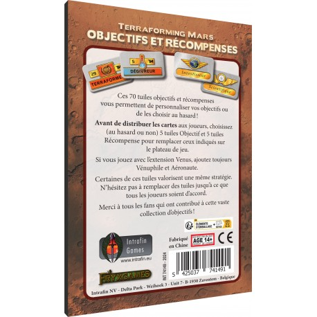 Terraforming Mars - Ext. Objectifs et Récompenses (FR)