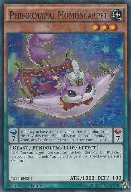 Performapal Momoncarpet [YS16-EN004] Super Rare