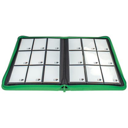 UP Zippered PRO Binder Green 9PKT