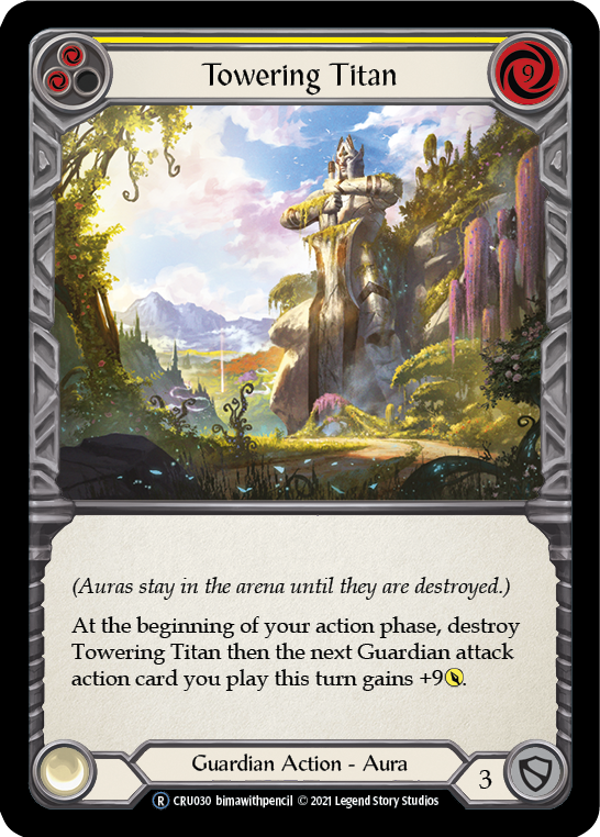 Towering Titan (Yellow) [U-CRU030] (Crucible of War Unlimited)  Unlimited Rainbow Foil