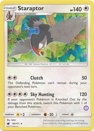 Staraptor (83/111) (Deck Exclusive #22) [Sun & Moon: Trainer Kit - Alolan Sandslash]