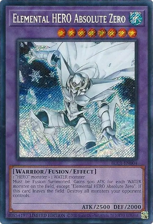 Elemental HERO Absolute Zero [BLC1-EN004] Secret Rare