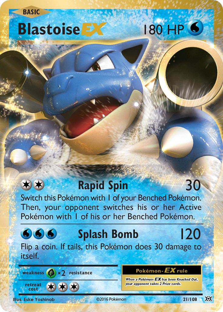 Blastoise EX (21/108) [XY: Evolutions]