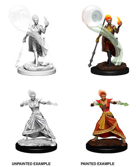 D&D Unpainted - Fire Genasi Wizard Female