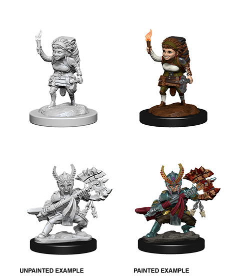 D&D Unpainted - Halfling Fighter Female