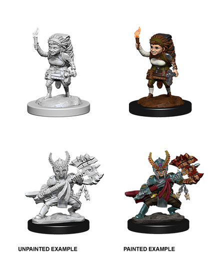 D&D Unpainted - Halfling Fighter Female