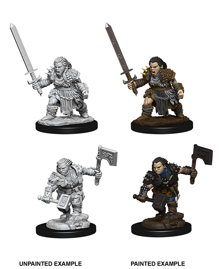 D&D Unpainted - Dwarf Barbarian Female PF