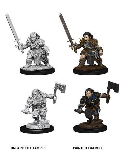 D&D Unpainted - Dwarf Barbarian Female PF