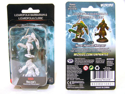 D&D Unpainted - Lizardfolk Barbarian & Lizardfolk Cleric