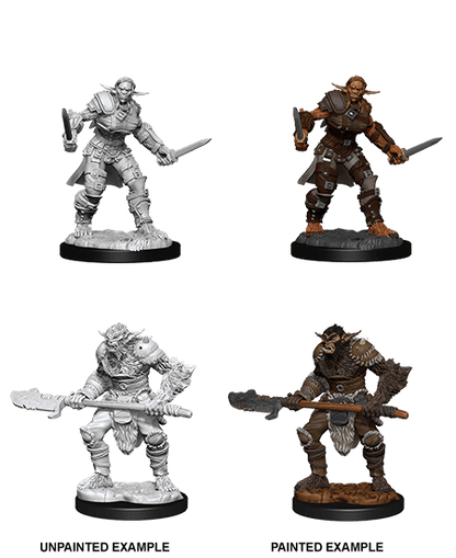 D&D Unpainted - Bugbear Barbarian & Bugbear Rogue