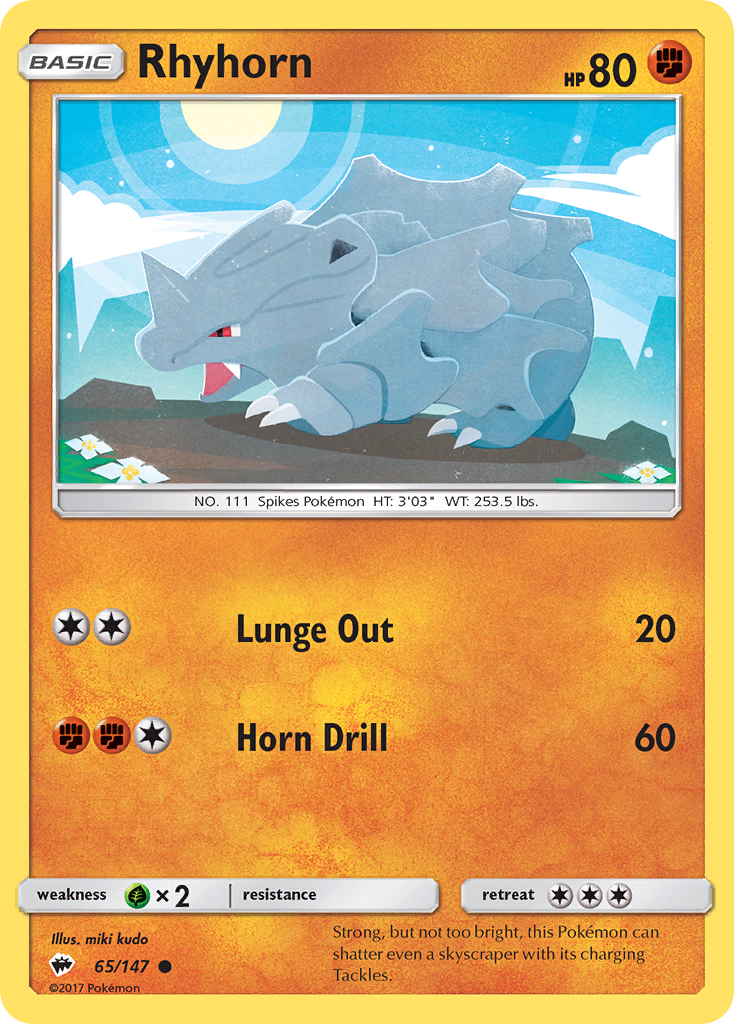 Rhyhorn (65/147) [Sun & Moon: Burning Shadows]