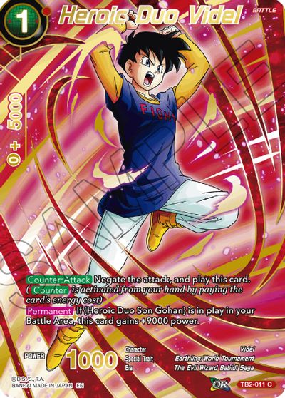 Heroic Duo Videl (Alternate Art) (TB2-011) [Special Anniversary Set 2021]