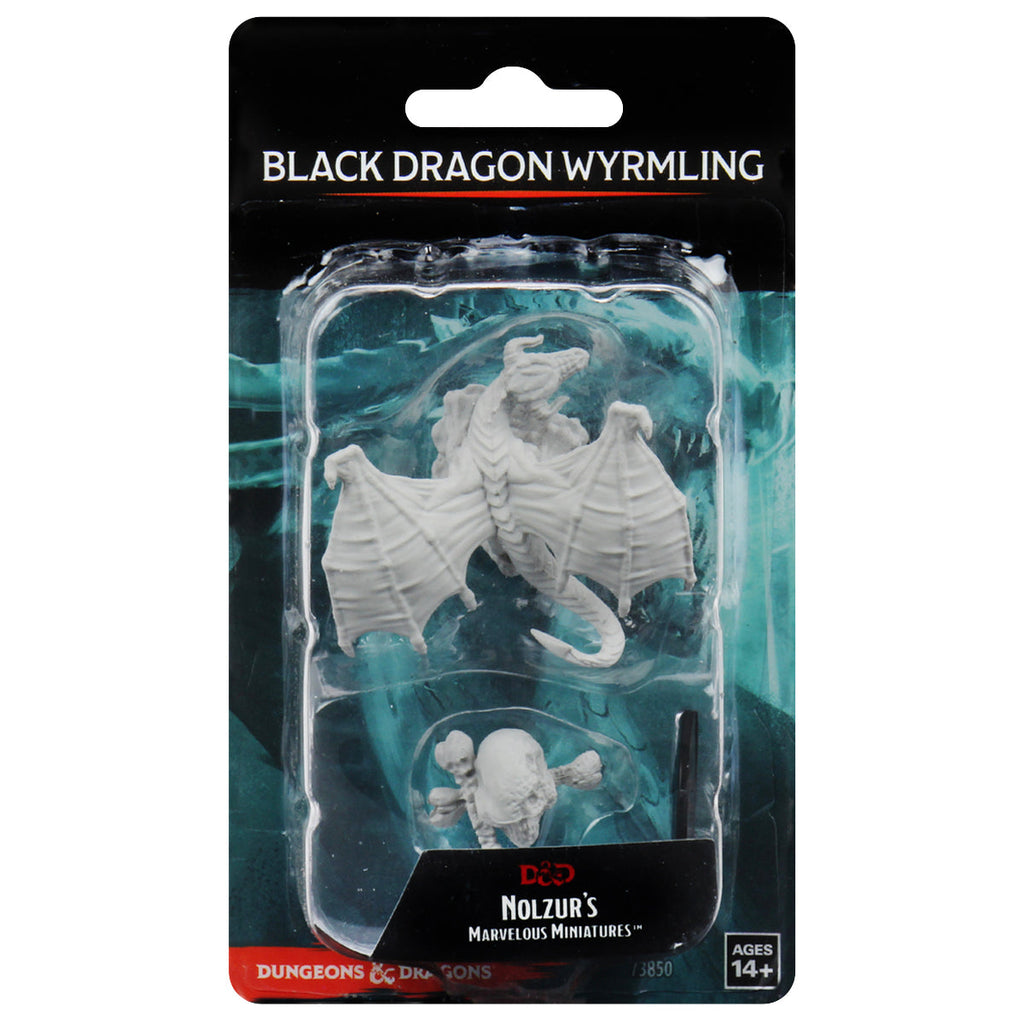 D&D Unpainted - Black Dragon Wyrmling