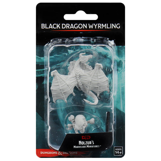 D&D Unpainted - Black Dragon Wyrmling