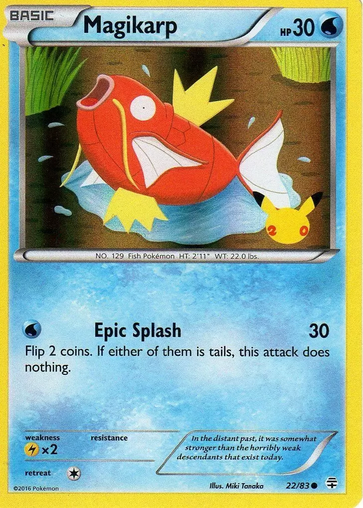 Magikarp (22/83) (20th Anniversary Stamp) [XY: Generations]