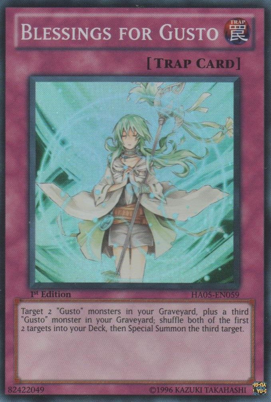 Blessings for Gusto [HA05-EN059] Super Rare