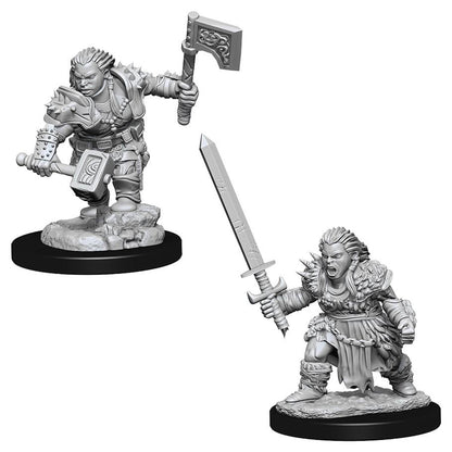 D&D Unpainted - Dwarf Barbarian Female PF