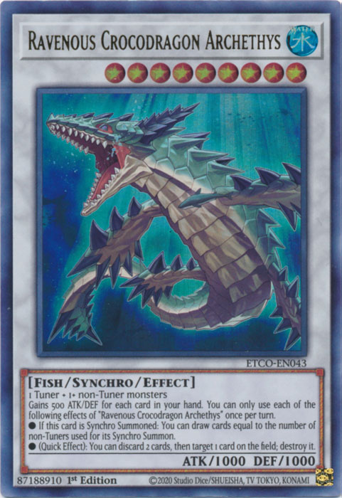 Ravenous Crocodragon Archethys [ETCO-EN043] Ultra Rare