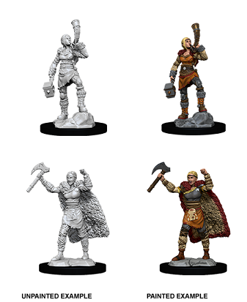 D&D Unpainted - Human Barbarian Female