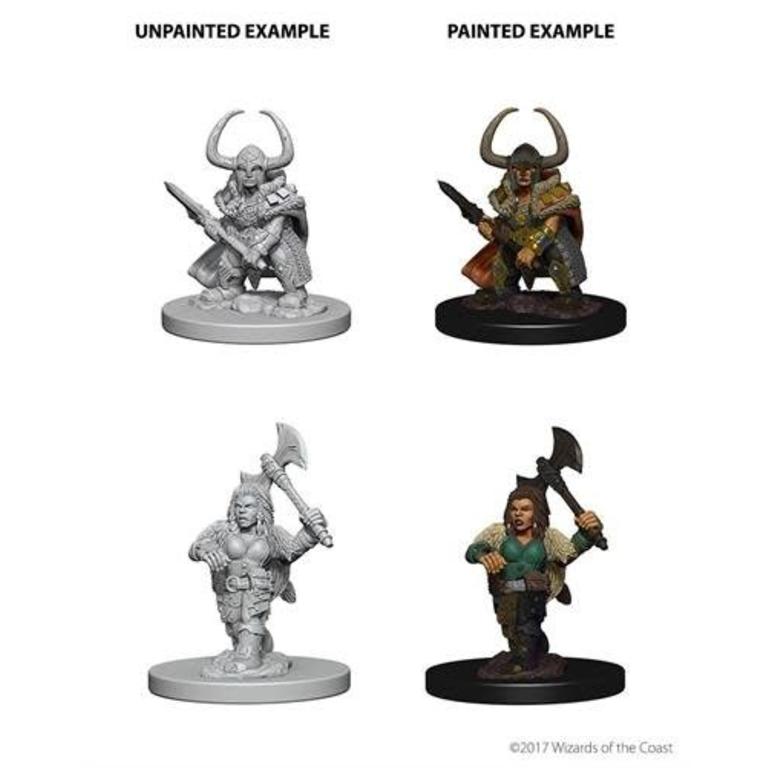 D&D Unpainted - Dwarf Barbarian Female